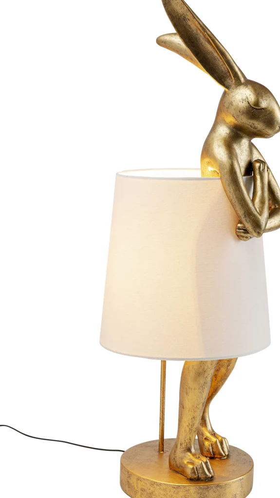TABLE LAMP ANIMAL RABBIT GOLD/WHITE 88CM - KARE