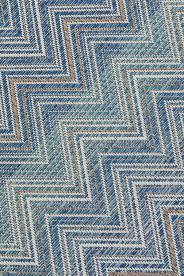 Tappeto da esterno Zigzag Blu 230x330cm - KARE