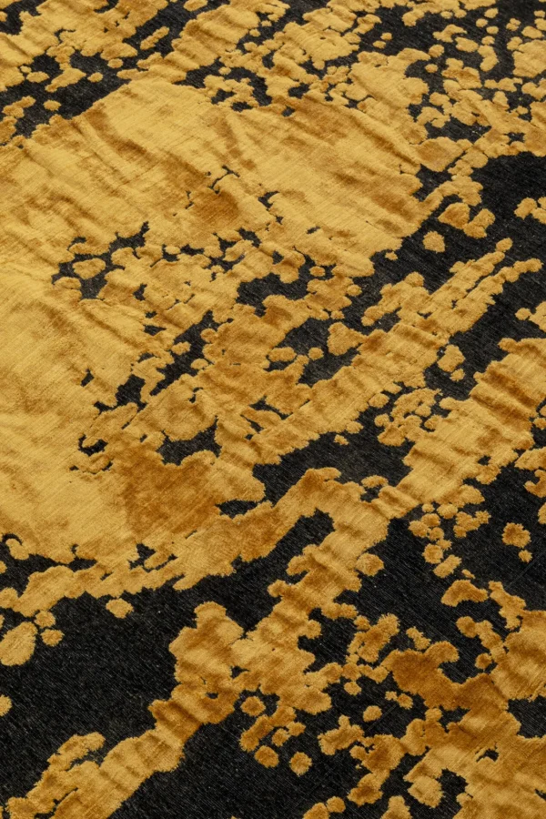 Tappeto in tessuto "Silja" colori dorato e nero 170x240cm - KARE