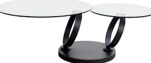 Tavolino Beverly Trasparente Nero 132x80cm - KARE