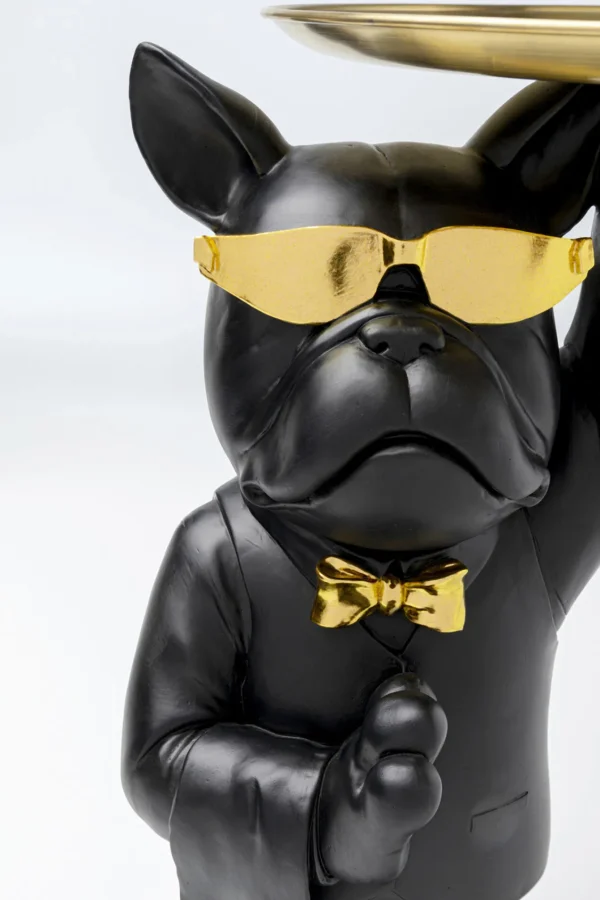 Tavolino d appoggio Cool Bulldog Tray Schwarz 34x5 - KARE