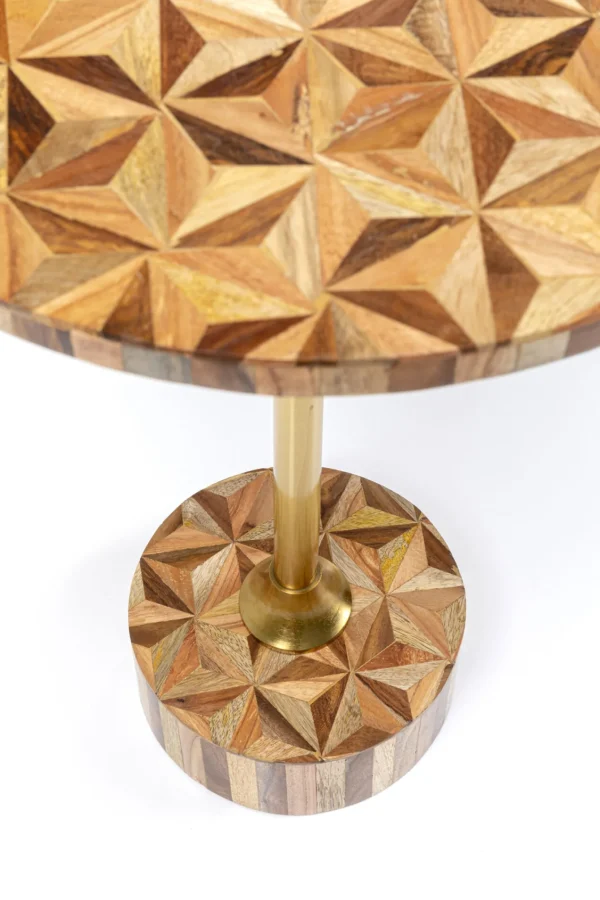 Tavolino d appoggio Domero Geo ottone Ø40cm - KARE