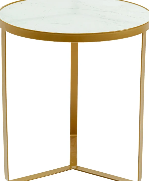 Tavolino d appoggio Marble oro Ø45 - KARE
