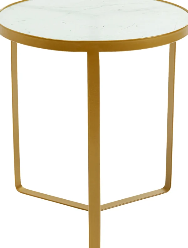 Tavolino d appoggio Marble oro Ø45 - KARE