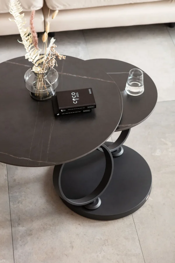 Tavolino da caffè Beverly nero 133x80cm - KARE