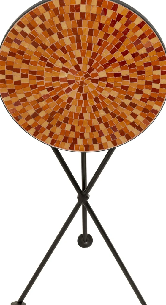 Tavolino da caffè Clack Mosaic arancione Ø35cm - KARE