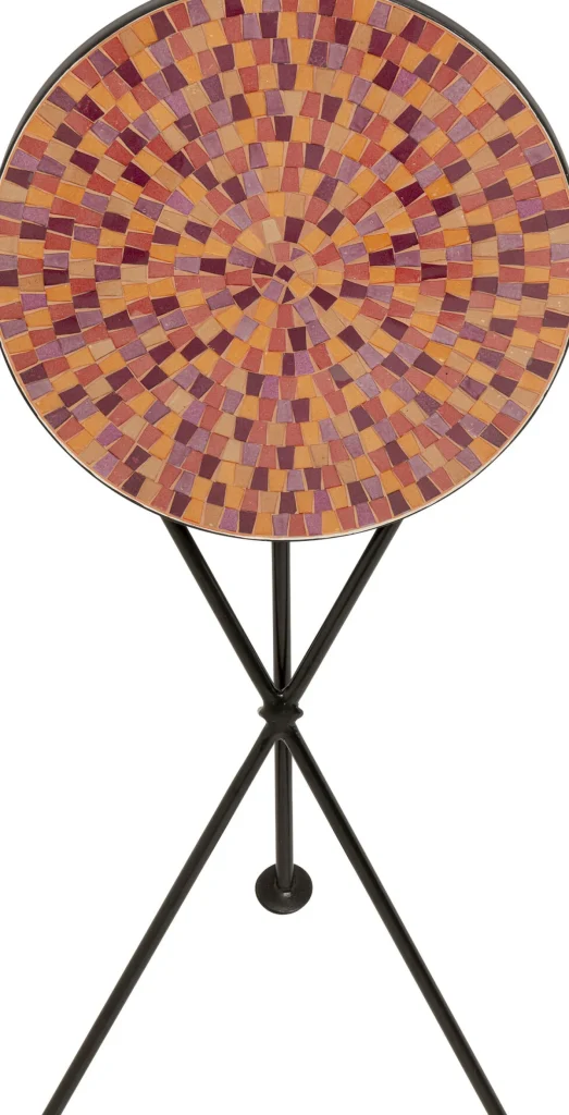 Tavolino da caffè Clack Mosaic rosso Ø35cm - KARE