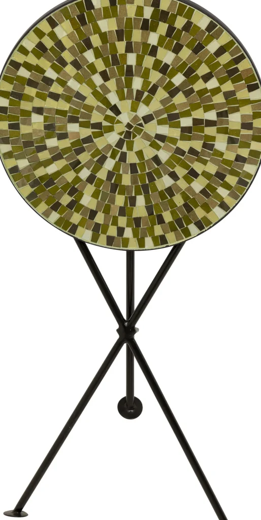 Tavolino da caffè Clack Mosaic verde oliva Ø35cm - KARE