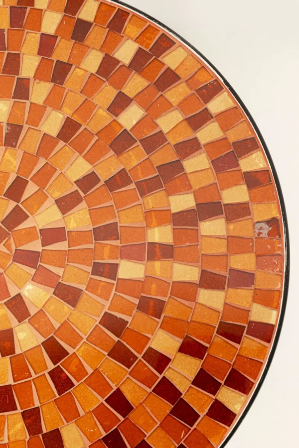 Tavolino da caffè Clack Mosaic arancione Ø35cm - KARE