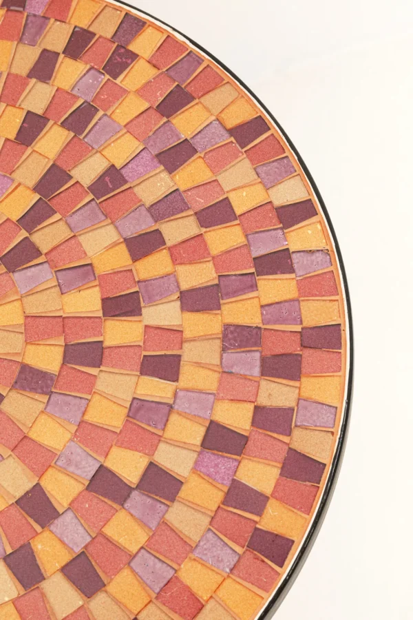 Tavolino da caffè Clack Mosaic rosso Ø35cm - KARE