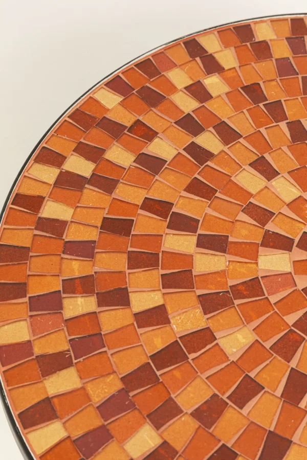 Tavolino da caffè Clack Mosaic arancione Ø35cm - KARE