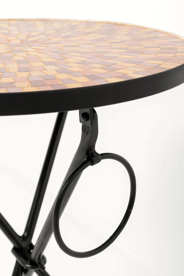 Tavolino da caffè Clack Mosaic rosso Ø35cm - KARE