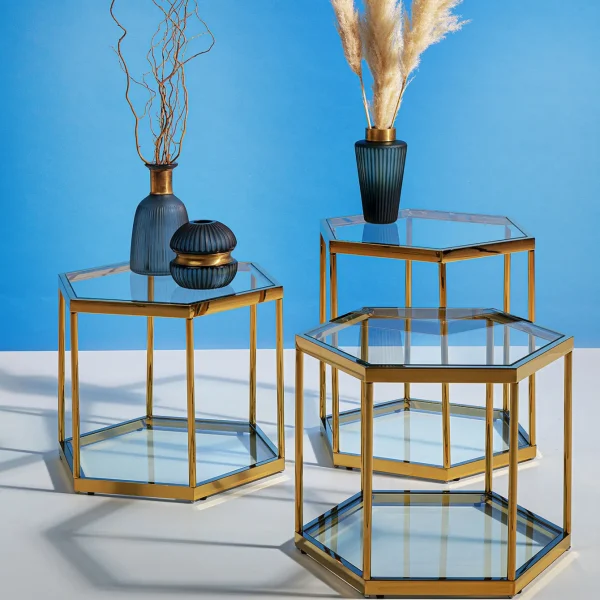 Tavolino Da Caffè Comb Oro 45cm - KARE