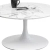 Tavolino da caffé da salotto Schickeria Marmo Bianco Ø80cm - KARE