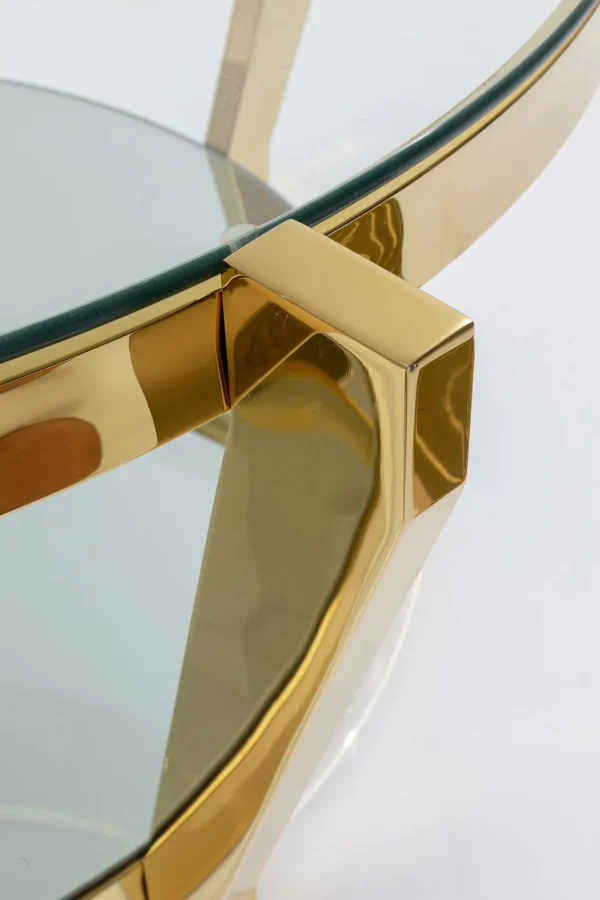 TAVOLINO DA CAFFÈ MONOCOLO ORO Ø90 - KARE