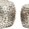TAVOLINO DA CAFFÈ PEBBLES DELUXE ARGENTO (2/SET) - KARE