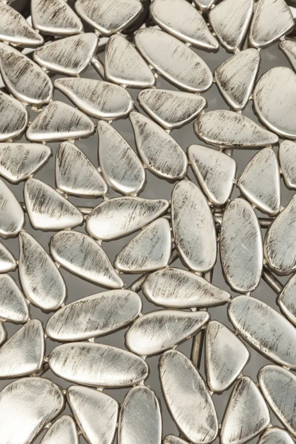 TAVOLINO DA CAFFÈ PEBBLES DELUXE ARGENTO (2/SET) - KARE