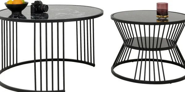 Tavolino da caffè Roma nero (2/set) - KARE