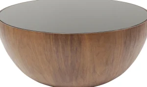 TAVOLINO DA CAFFÈ TEAR DROPS NOCE Ø80CM - KARE
