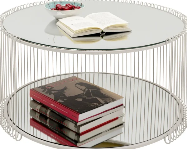Tavolino da caffè Wire Double Greige Ø80cm - KARE