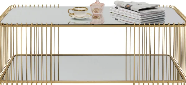 Tavolino da caffé Wire Double Ottone 120x60cm - KARE