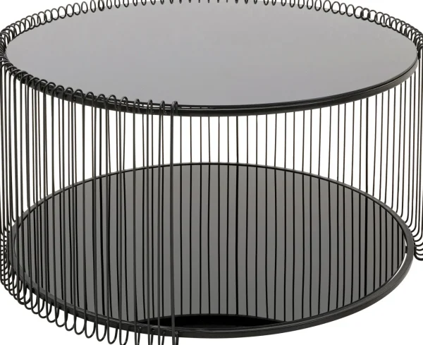 Tavolino da caffè Wire Double nero Ø80cm - KARE