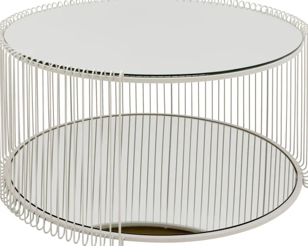 Tavolino da caffè Wire Double Greige Ø80cm - KARE