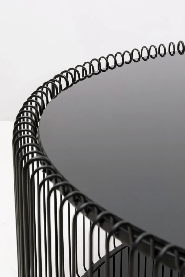 Tavolino da caffè Wire Double nero Ø80cm - KARE