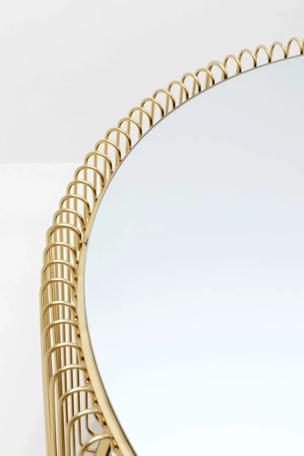 Tavolino da caffè Wire Double ottone Ø80cm - KARE