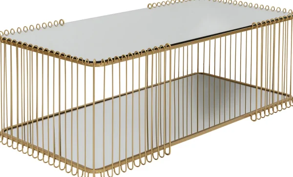 Tavolino da caffé Wire Double Ottone 120x60cm - KARE