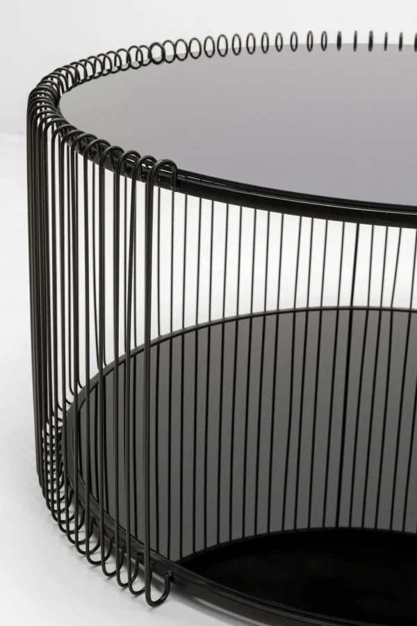 Tavolino da caffè Wire Double nero Ø80cm - KARE