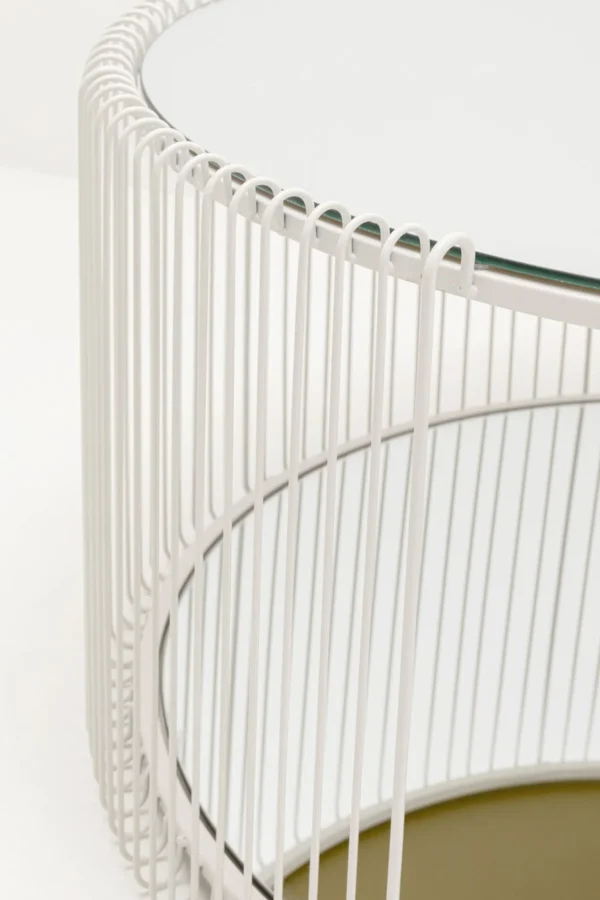 Tavolino da caffè Wire Double Greige Ø80cm - KARE