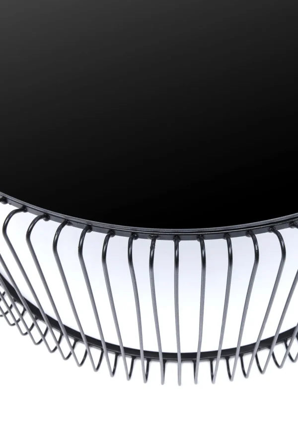 TAVOLINO DA CAFFÈ WIRE UNO NERO Ø80CM - KARE
