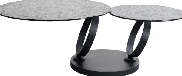 Tavolino da caffe Beverly Bubble nero 133x80cm - KARE