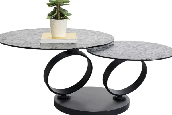 Tavolino da caffe Beverly Bubble nero 133x80cm - KARE