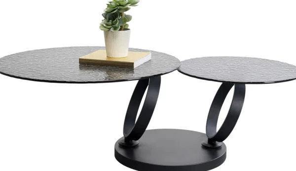 Tavolino da caffe Beverly Bubble nero 133x80cm - KARE
