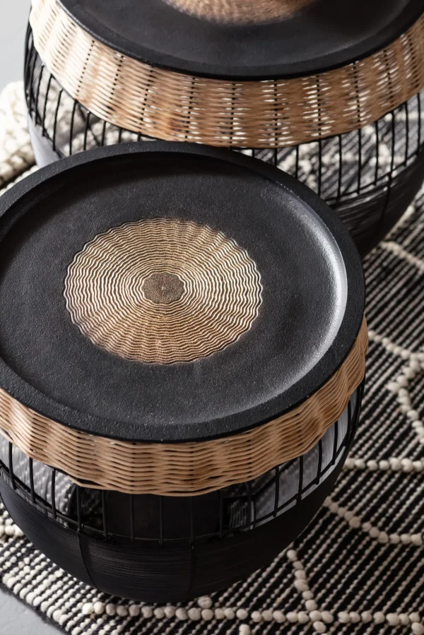 TAVOLINO D'APPOGGIO AFRICAN DRUMS (2/SET) - KARE