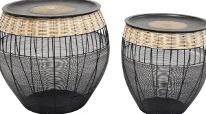TAVOLINO D'APPOGGIO AFRICAN DRUMS (2/SET) - KARE