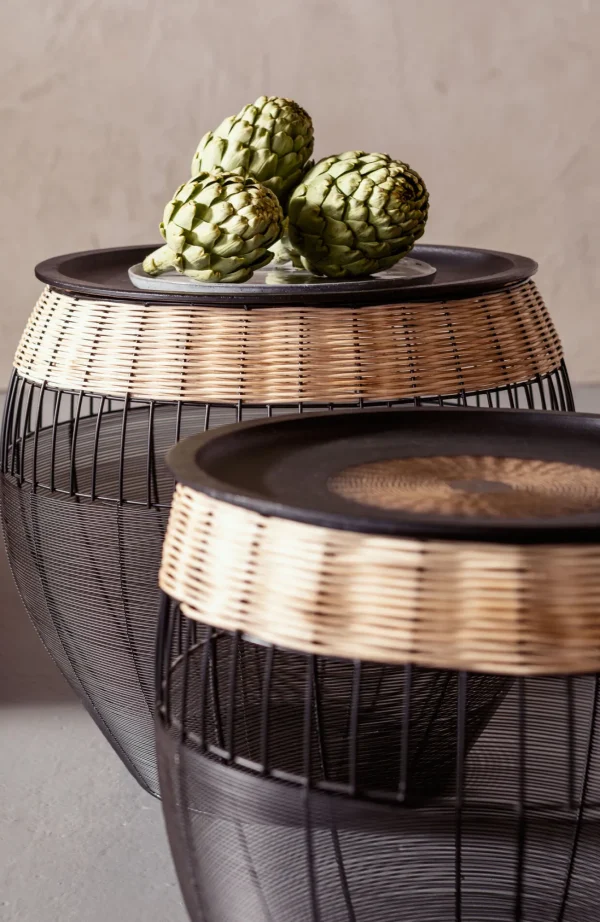 TAVOLINO D'APPOGGIO AFRICAN DRUMS (2/SET) - KARE
