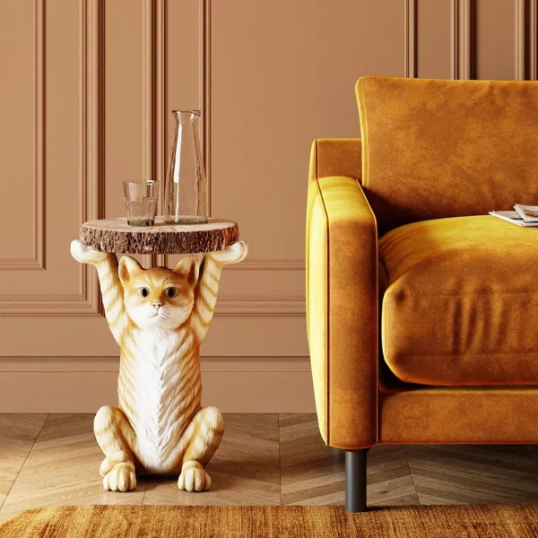 Tavolino D'appoggio Animal Ms Cat Ø33cm - KARE