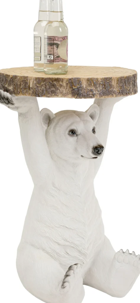 Tavolino D'appoggio Animal Polar Bear Ø37cm - KARE