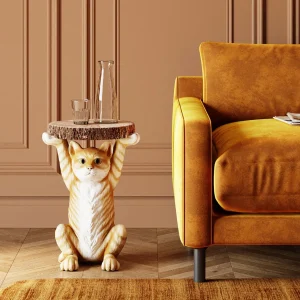 Tavolino D'appoggio Animal Ms Cat Ø33cm - KARE