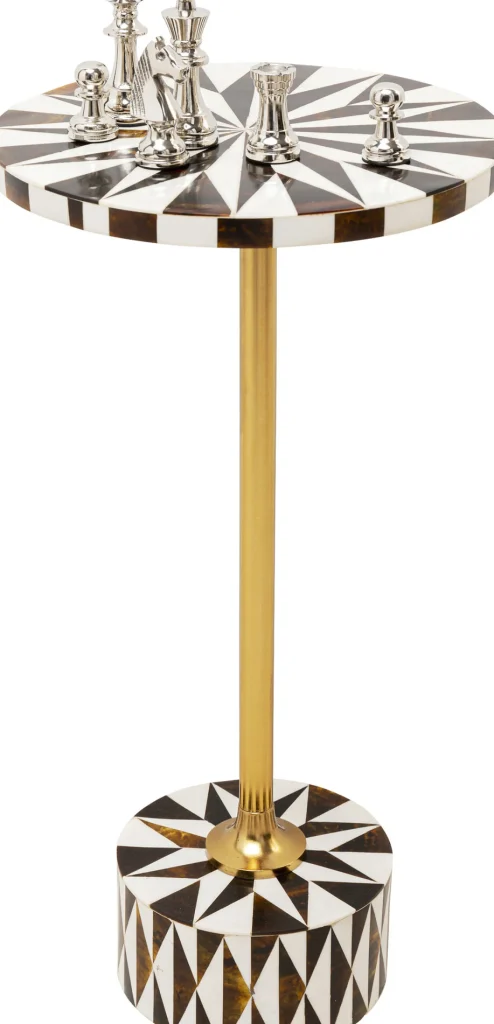 Tavolino d'appoggio Domero Star nero marrone Ø25cm - KARE