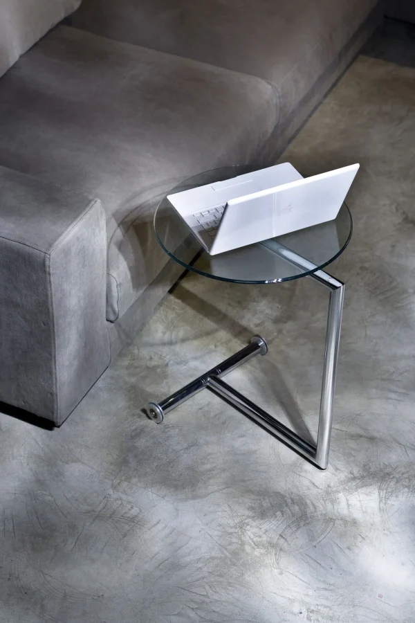 Tavolino d'appoggio Easy Living vetro chiaro Ø46 cm - KARE