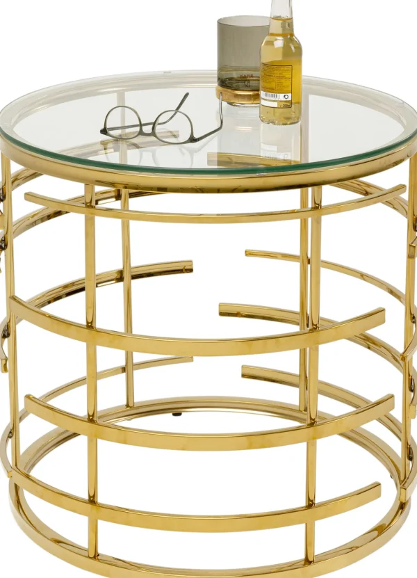 TAVOLINO D'APPOGGIO JUPITER ORO Ø55CM - KARE