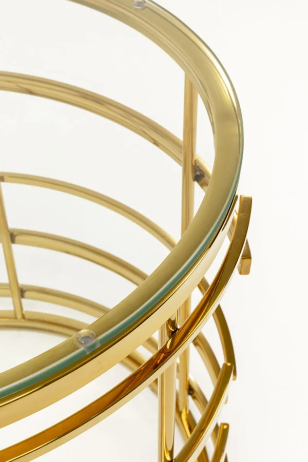 TAVOLINO D'APPOGGIO JUPITER ORO Ø55CM - KARE