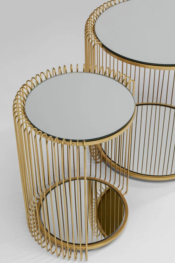Tavolino d'appoggio Wire Double Brass (2/Set) - KARE