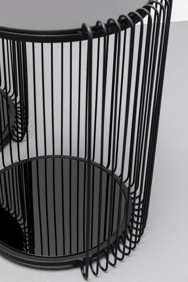 Tavolino d'appoggio Wire Cut Out nero (2/Set) - KARE