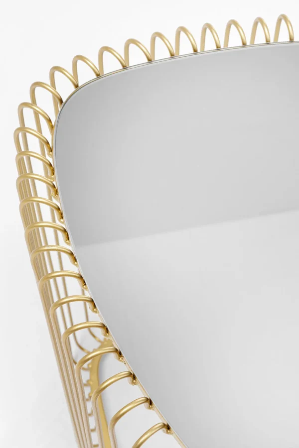 Tavolino d'appoggio Wire Triangle oro (2/Set) - KARE