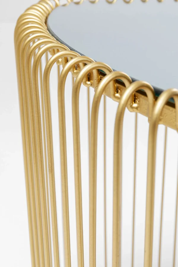 Tavolino d'appoggio Wire Triangle oro (2/Set) - KARE